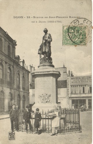 Cpa dijon statue de - statue,