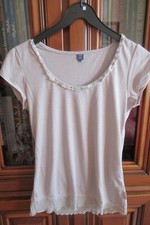  Tee-Shirt manches courtes femme beige T.2 marque Terre De Marins 