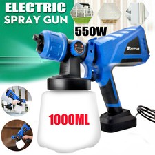 Dayplus Pistolet à Peinture Electrique 550W Pulverisateur à Debit Reglable 1.0L