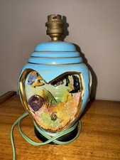 Lampe Poissons CERDAZUR MONACO VINTAGE vallauris fonds marin style ambiance