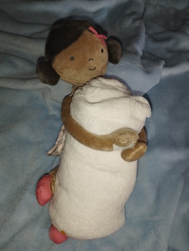 Doudou poupée métisse robe - doudou,