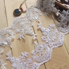 Solde Broderie Mariage Soirée Robe Ruban Floral Sequin Costume Dentelle Bordure