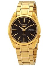 Seiko 5 Sports Gold Tone Black