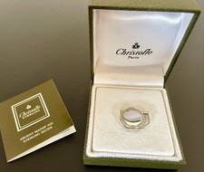 CHRISTOFLE pin’s en argent massif théière art déco broche brooch cadre vintage