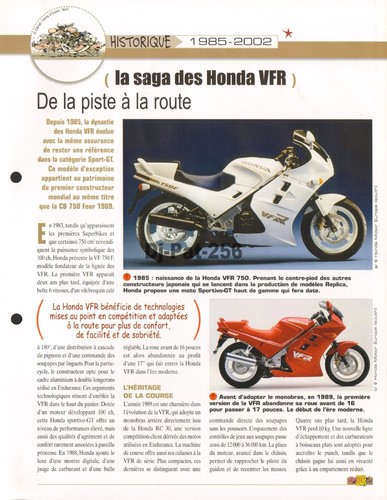 Fiche moto honda vfr 750 - vfr, f