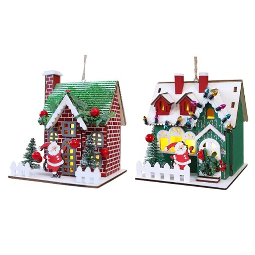 Maison noël bois ornement - bois,