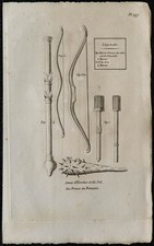 1831 - Armes des Francs (Massue, arc, Matras ...) - Gravure ancienne militaire