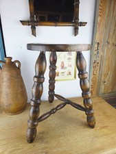Tabouret bois brut vintage –