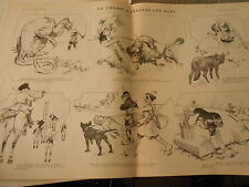 La Chasse à travers les Ages Arbalète Hache Gauloise Print Art Déco 1909
