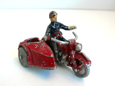 QUIRALU  MOTO SIDE-CAR   POMPIER  Lg 8 cm     BON ÉTAT