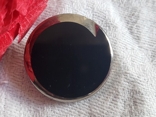Bouton ancien verre - verre, noir