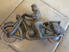 QUIRALU - POLICIER MOTARD   Moto monobloc ALU - années 50 -  ÉTAT DE JEU Lg 9,8