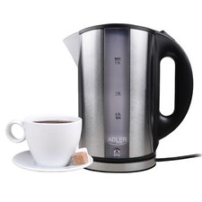 Bouilloire électrique en acier inoxydable 1,7 Litres, Résistance cachée 2200W Ad