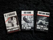 3 ROMANS D' ESPIONNAGE FLEUVE NOIR 1975 ARNAUD, KAROL, SAINT-MOORE...