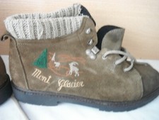 CHAUSSURE MONTANTE ETE DE MARCHE MONTAGNE CUIR RETOURNE T40  MONT GLACIER