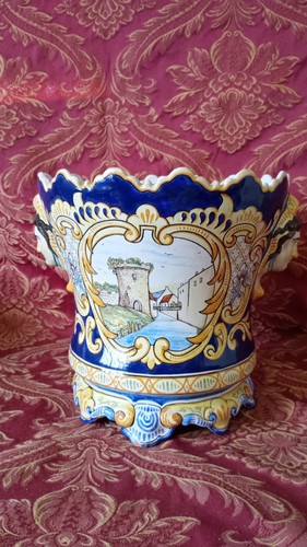 Cache pot faience de nevers - pot,