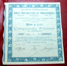 VINTAGE Exposition Internationale des Arts Industriels Décoratifs Modernes 1923 Bond