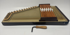 Oscar Schmidt Autoharp 36 Cordes Instrument Avec Étui Vintage Blanc Peint