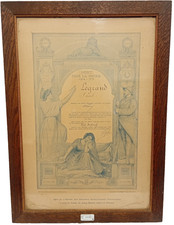 10/25 (CBR479) Cadre avec diplôme MPF guerre 1914 1918 FRENCH MEDAL