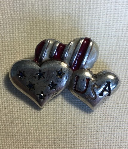 Heart rhinestone brooch pin - heart,