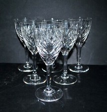 SAINT-LOUIS Série de 6 Verres à pied CHANTILLY cristal signé Saint-Louis H14cm
