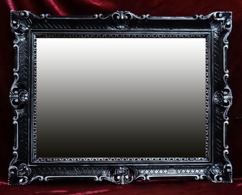 Miroir mural noir blanc - miroir, noir/blanc