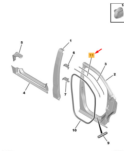 Joint supérieur porte - de,