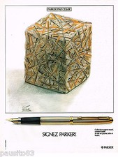 PUBLICITE ADVERTISING 065  1979  PARKER  stylo  signé CESAR