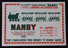 Buvard MANBY Petit train Jardin d'acclimatation Paris Art Déco Style blotter 3