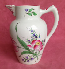Superbe pichet cruche en faîence de Lunéville modèle Réverbère Keller et Guérin