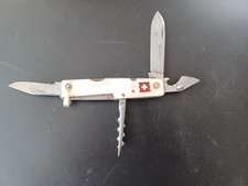 ANCIEN COUTEAU DE POCHE ÉCUSSON SUISSE PRADEL/  6 FONCTIONS BE