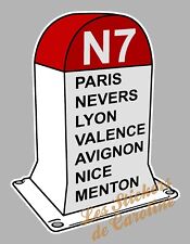 AUTOCOLLANT RN7 ROUTE NATIONALE 7 BORNE KILOMETRIQUE 12cm STICKER NA033