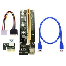 VER006 PCI-E Riser Card 006 PCIE 1X vers 16X Adaptateur d'extension 60CM USB3.0 SATA 4P