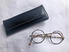 Pair Vintage French Round Faux Tortoiseshell Glasses Eyeglasses +Case c1920s #16