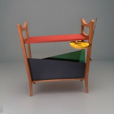 Table Porte Revue  Bois Peint 50’s Style Bauhaus  Vintage France