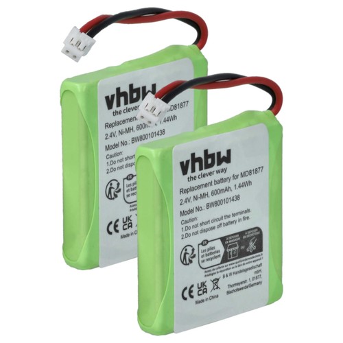 Batterie pour telekom sinus - 2x,