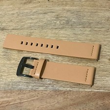 Bracelet  22mm compatible pour tag heuer monaco carrera cuir beige