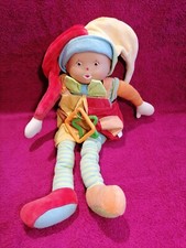 Doudou poupée clown arlequin 40 cm Corolle Etat neuf