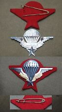 Brevet parachutiste MOUGEON fond feutre rouge Indochine BCCP para Coloniaux