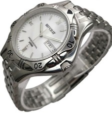 Beuchat professionnal Day Date Quartz 38mm  LEBROCANTHEURE MONTRE VINTAGE WATCH