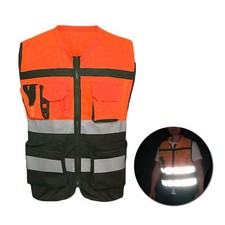 Hommes Femmes Gilet Visibilité Réfléchissant Manteau Veste Sécurité Construction