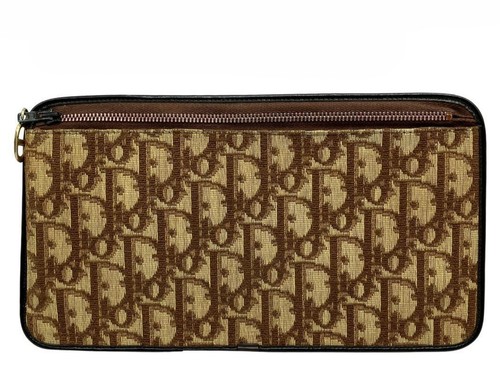 Pochette pochette toile marron