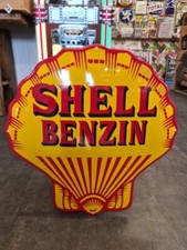 Plaque émaillée SHELL BENZIN