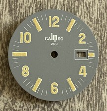 NEUF STOCK CADRAN MONTRE GRIS LIP MODELE CALIPSO 200 @ LIP DIAL @ WATCH NOS