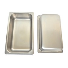 LOT 2 BACS GASTRO 1/4 ACIER INOXYDABLE 18/8 BLOOMFIELD CHICAGO