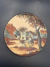 Assiette Basque en grès de Ciboure signée Moreau