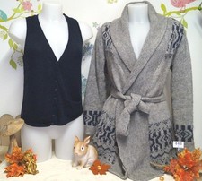 Lot vêtements occasion femme : Gilets " Sud Express - 3 suisses " - T : 38 / 40