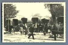 Espagne, Burgos, Le Marché au piments  Vintage silver print. Spain. Postcard p