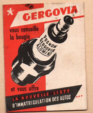 vieux papiers publicité  GERGOVIA  bougies pour automobiles   P43842