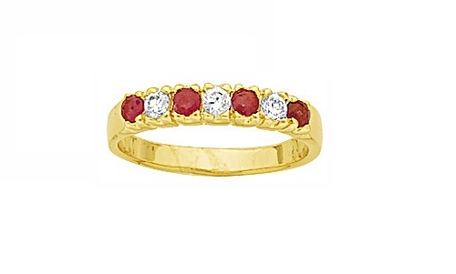 Alliance diamant rubis cz - rubis,